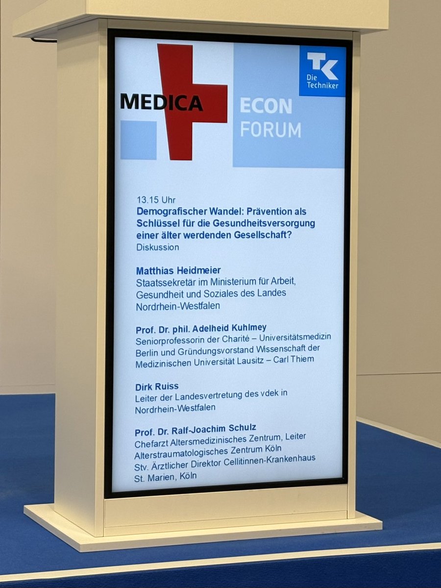 vdek_NRW's tweet photo. #Prävention ist heute das Thema beim #ECONForum der @TK_Presse auf der #MEDICA. Prävention ist in jeder Lebensphase wichtig, notwendig und möglich! Prävention sollte weiter gestärkt und stärker in den Fokus genommen werden. https://t.co/wL9idkWR9l