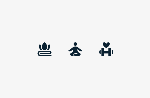 which icon better represents "wellness"?
