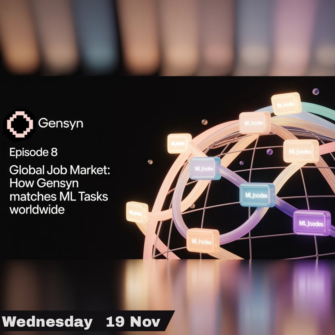 faisalsathu72's tweet image. Gensyn Explained - Episode 8

Global Job Market: How Gensyn Matches ML Tasks With Worldwide Compute

1️⃣ Introduction

Gensyn isn’t just a “compute network” - it’s also a global job marketplace where ML tasks automatically find the best available hardware anywhere in the world.…
