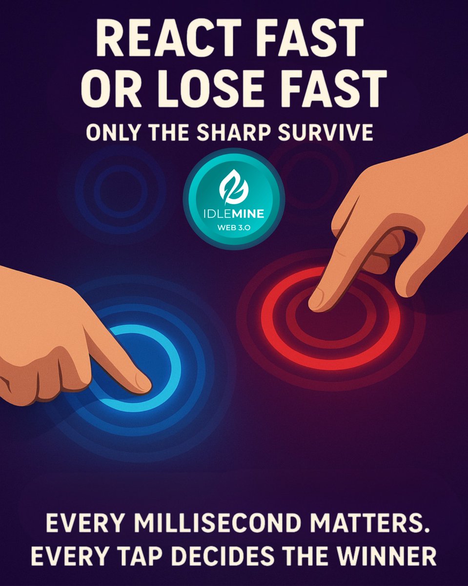 stringidlemine's tweet image. ⚡️ Fast Reflex. Big Rewards.
React Fast or Lose Fast
Only the sharp survive.

Every millisecond matters.
Every tap decides the winner. 🕹🔥
Play now 👉 play.google.com/store/apps/det…

#IdleMine #1v1Battle #TapToWin #PlayAndEarn #ReflexGame