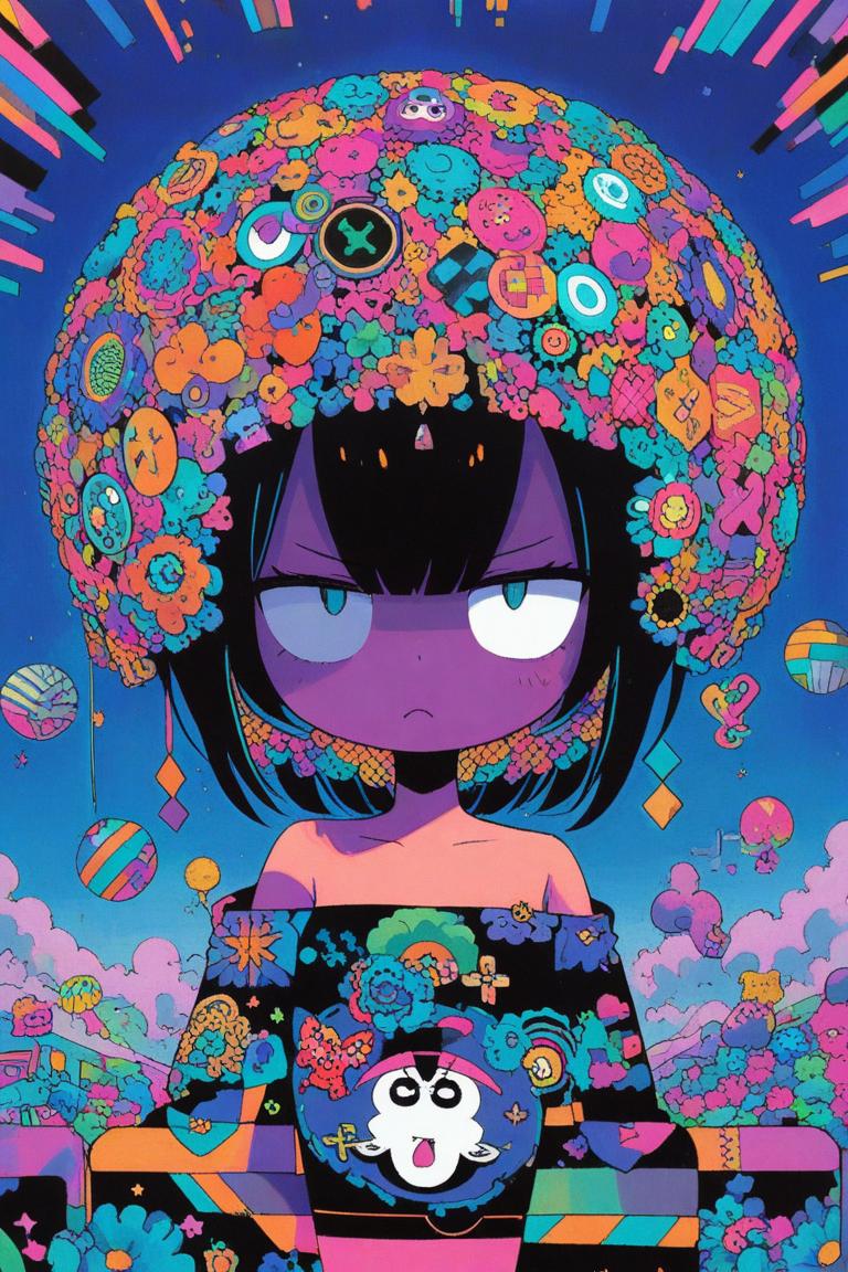 俺のネオポップアート 怒りと嫌悪 #AIポップアート