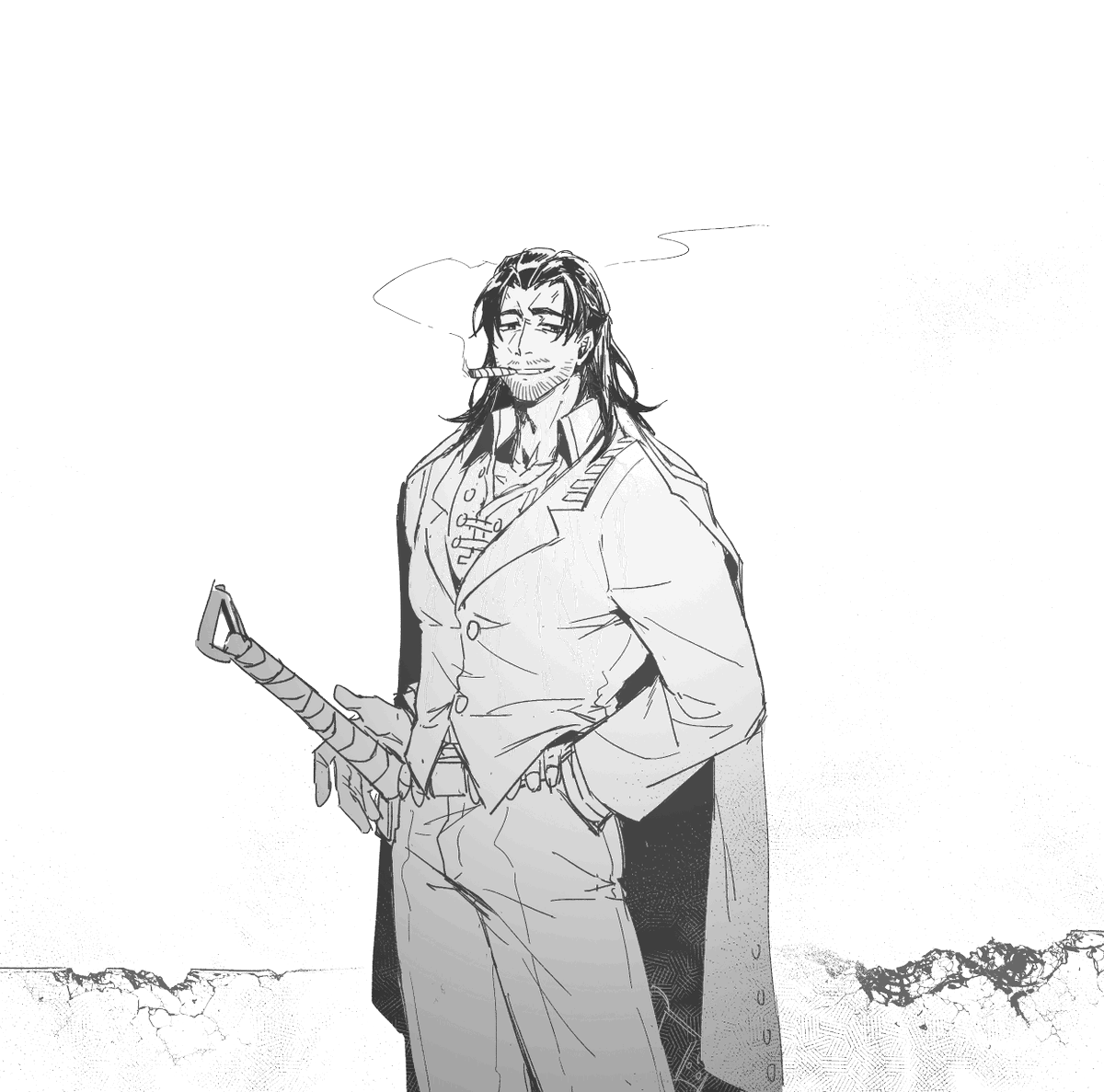 RombitP63320's tweet photo. 整活一下，本想画血的结果给指挥官鸟屎淋头了。幸灾乐祸 https://t.co/hcGvRr8lsb