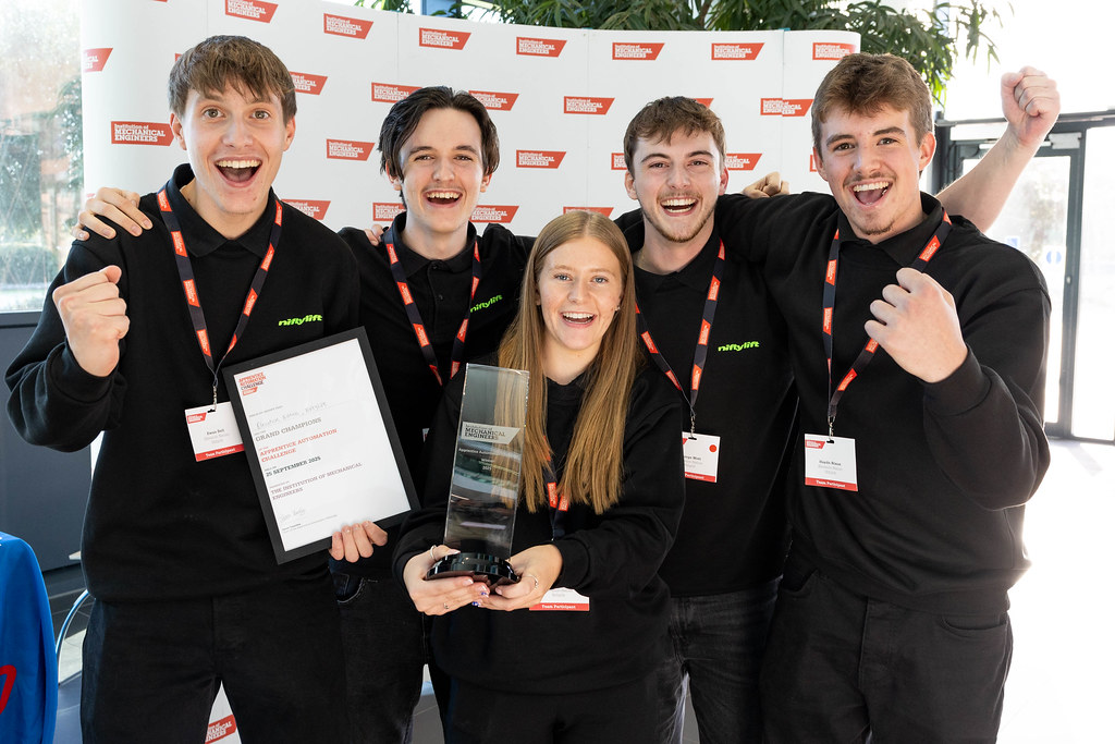 imecheaac's tweet photo. Celebrating the award-winning apprentice engineers from @NiftyliftWorld @Leonardo_UK and @thalesgroup from the 2025 finals of the Apprentice Automation Challenge #throwbackthursday https://t.co/NxC2mVUJuj