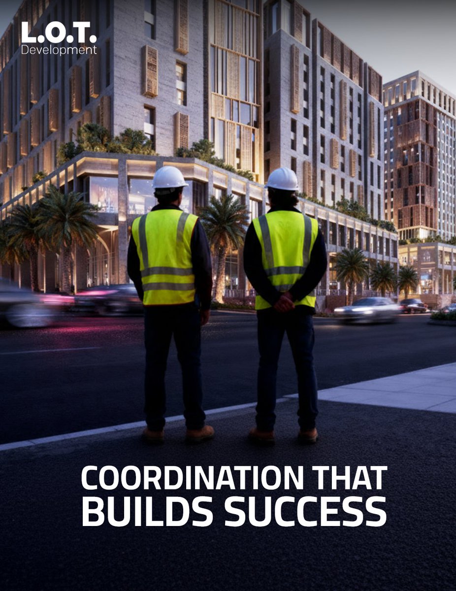 LOTDevelopments's tweet image. المشاريع الناجحة لا تُبنى على الخطط وحدها، بل على التعاون. في LOT نحرص على أن يعمل المقاولون والاستشاريون معا لمعالجة التحديات بكفاءة وضمان سير المشروع بسلاسة. اكتشف كيف يمكن للتنسيق الفعال أن يحول رؤيتك لنجاح حقيقي. 

#AhmedTaia #LOTDevelopment #FromConceptToConcrete