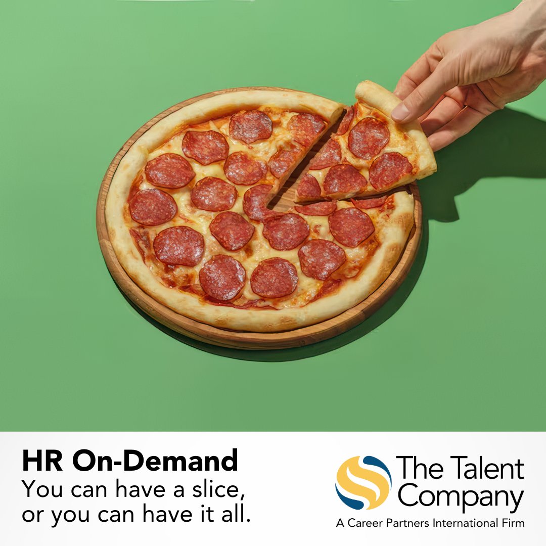 aTalentCompany's tweet image. Our fractional HR On Demand solutions provide as little or as much HR support as your operational and budgetary needs require 🍕 bit.ly/3nn67jA

#hr #humanresources #hrsolutions #hrsupport