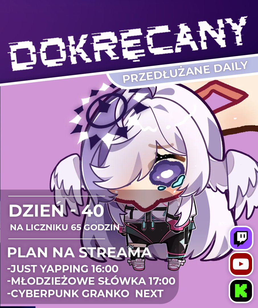 Shirubia_sama's tweet image. 【Dokręcany - dzień 40】
Status - dziś będę młodzieżowa FRFR

#plvtuber #vtuberpl #dokręcany
