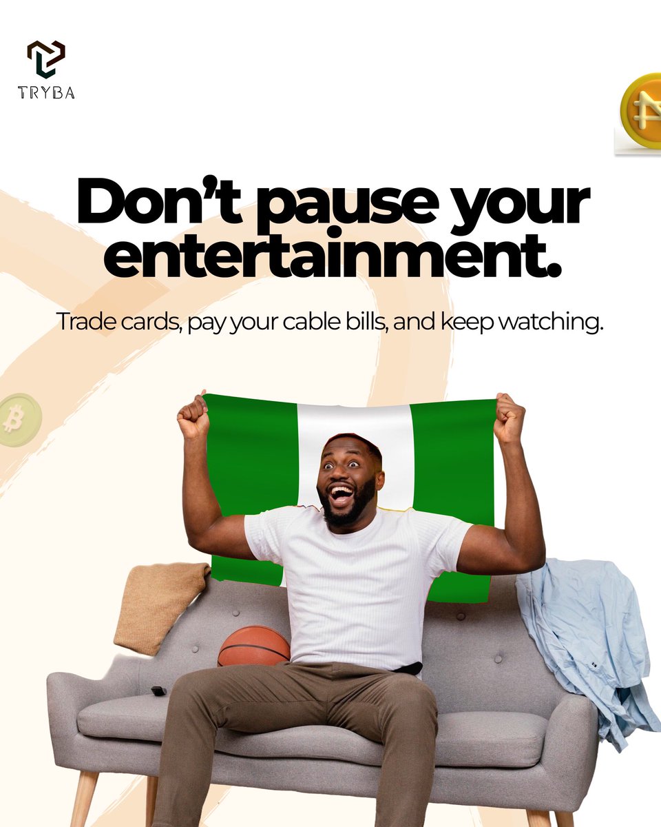 trybagc's tweet image. Don’t pause the entertainment! 
We have amazing offers for you when you trade with us.
Don’t miss out on them, download the Tryba app today and get started.