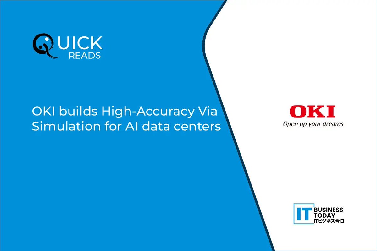 itbusinesstoday's tweet image. #OKI builds High-Accuracy Via Simulation for AI data centers

𝙍𝙚𝙖𝙙 𝙈𝙤𝙧𝙚: itbusinesstoday.com/industrial-tec…

#Circuittechnology #datacenters #Datamanagement #Manufacturing #OKI
