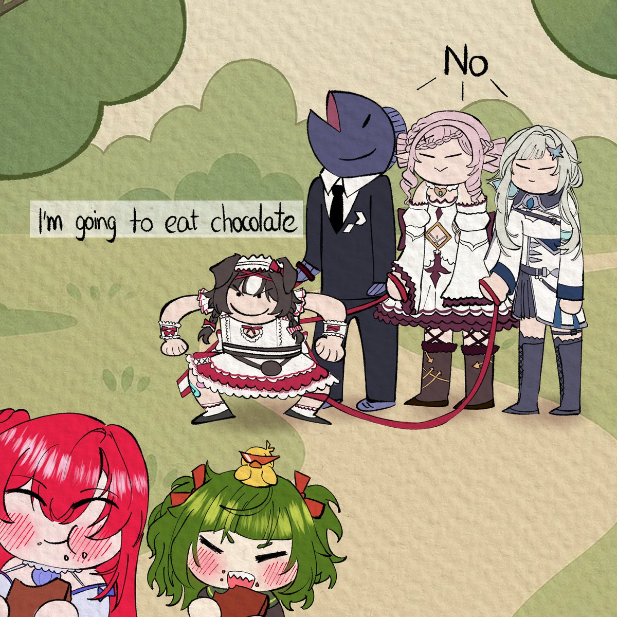 _macaronnnie_'s tweet image. Protec the doggo #BibiPrints #Nityart #MaliceGallery #Wilhelminart #SinonArt