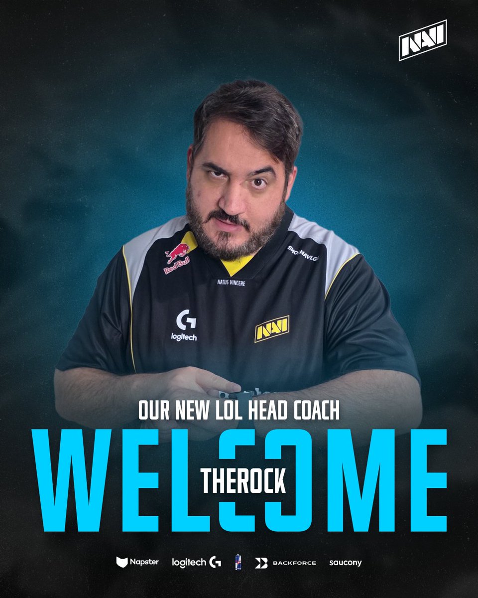 NAVILeague's tweet image. As we look to truly prove ourselves in the 2026 season, we are incredibly excited to announce Vasileios @TheRockEUW Voltis as our new head coach.

Join us in giving him a warm welcome to NAVI and the LEC.