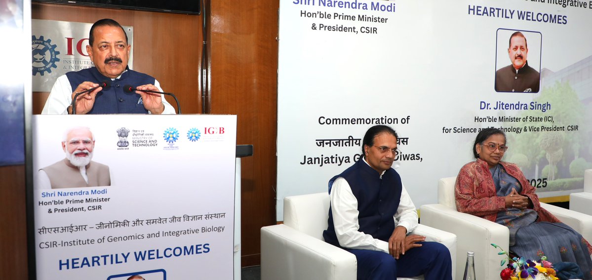 DrJitendraSingh's tweet image. Launched India&apos;s first indigenous &quot;CRISPR&quot; based Gene therapy for Sickle Cell Disease, which particularly affects India&apos;s tribal population.

The therapy, named &quot;BIRSA 101&quot;, is dedicated to Bhagwan Birsa Munda, whose 150th anniversary was observed a few days back and who is…