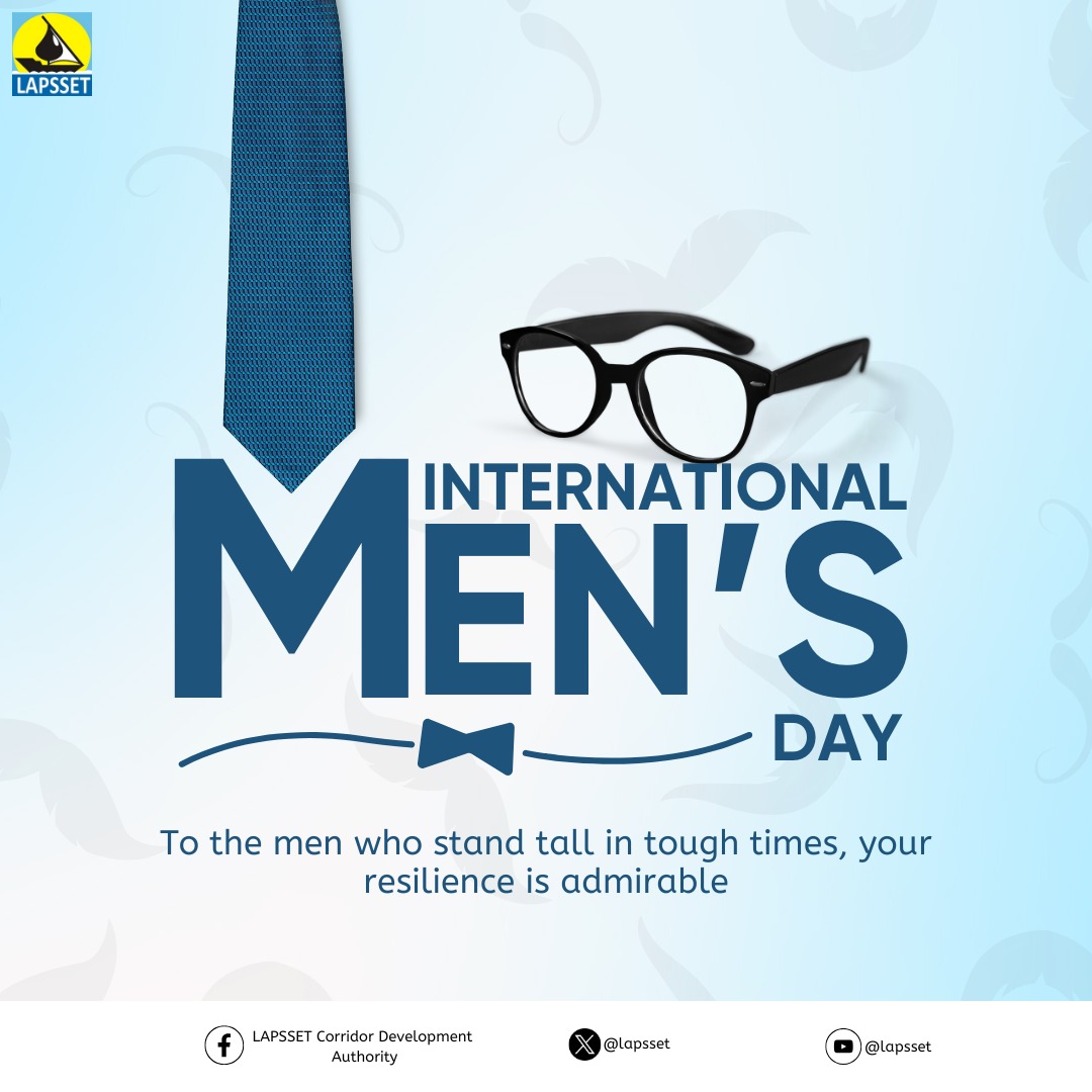 lapsset's tweet image. Happy #InternationalMensDay!
Today we celebrate the men who lead with integrity, teamwork, and empathy.
Your dedication continues to inspire our workplace and drive collective success.
Here’s to building a future where every man is empowered to thrive! 
#LAPSSET