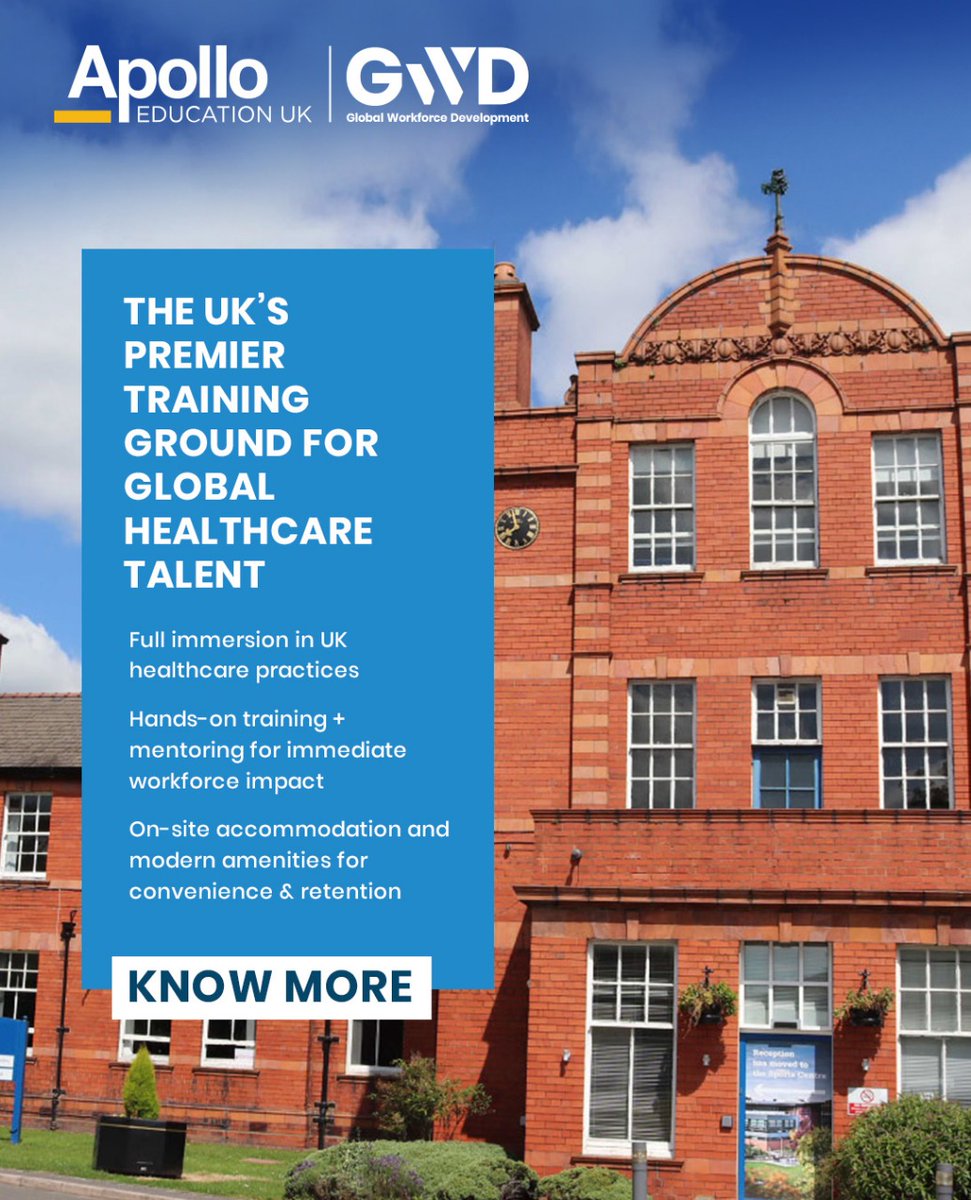 At #ApolloEducationUK, we invest in developing healthcare professionals through hands-on UK clinical exposure, structured learning, &amp; supportive on-site facilities that help them thrive from day one. If building a future-ready workforce is your focus, we are ready to support you.