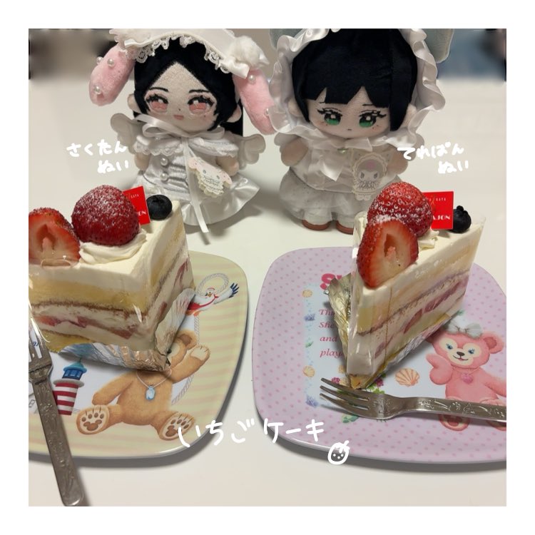 初ビリヤニ✨️美味しかった！！
さくたんぬいはちゃんと前見ているのに、てれぬいはケーキ見てる😂🍰