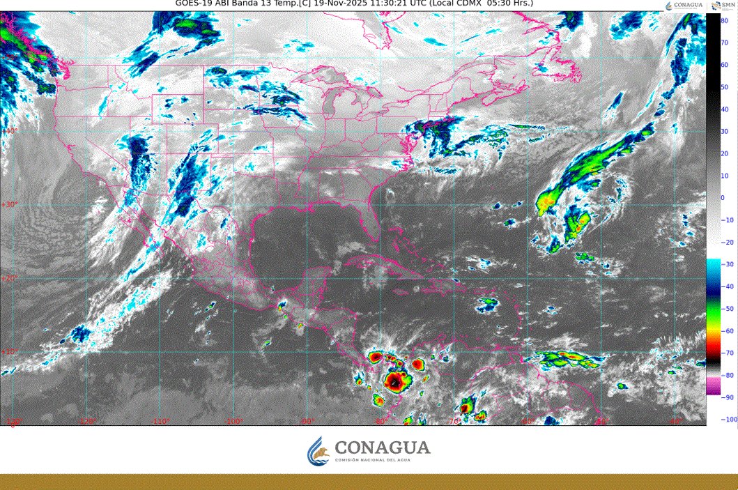 ⛈️ ⛈️ ⛈️ SE PREVÉN LLUVIAS FUERTES, ASÍ COMO RACHAS DE VIENTO FUERTES Y CAÍDA DE NIEVE O AGUANIEVE SOBRE EL NOROESTE DEL PAÍS 🌬️ 🌬️ 🌬️ 🏔️ 🏔️ 🏔️ 

Para hoy, el frente frío núm. 15 asociado con una vaguada polar y con una circulación ciclónica en niveles medios y altos de la