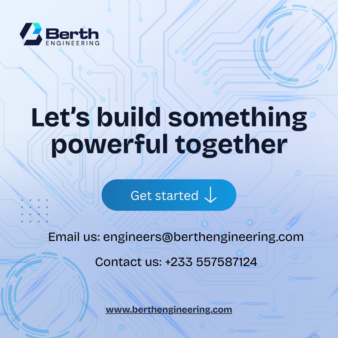 BerthGlobal's tweet image. Whether you’re a startup or an established business, we’re here to help you build, innovate, and grow. 💙 

Our mission is simple:
To turn great ideas into dependable technology.

Let’s build something powerful together. 🚀

#SoftwareCompany
#BerthEngineering
#Startup
#AI
#Accra