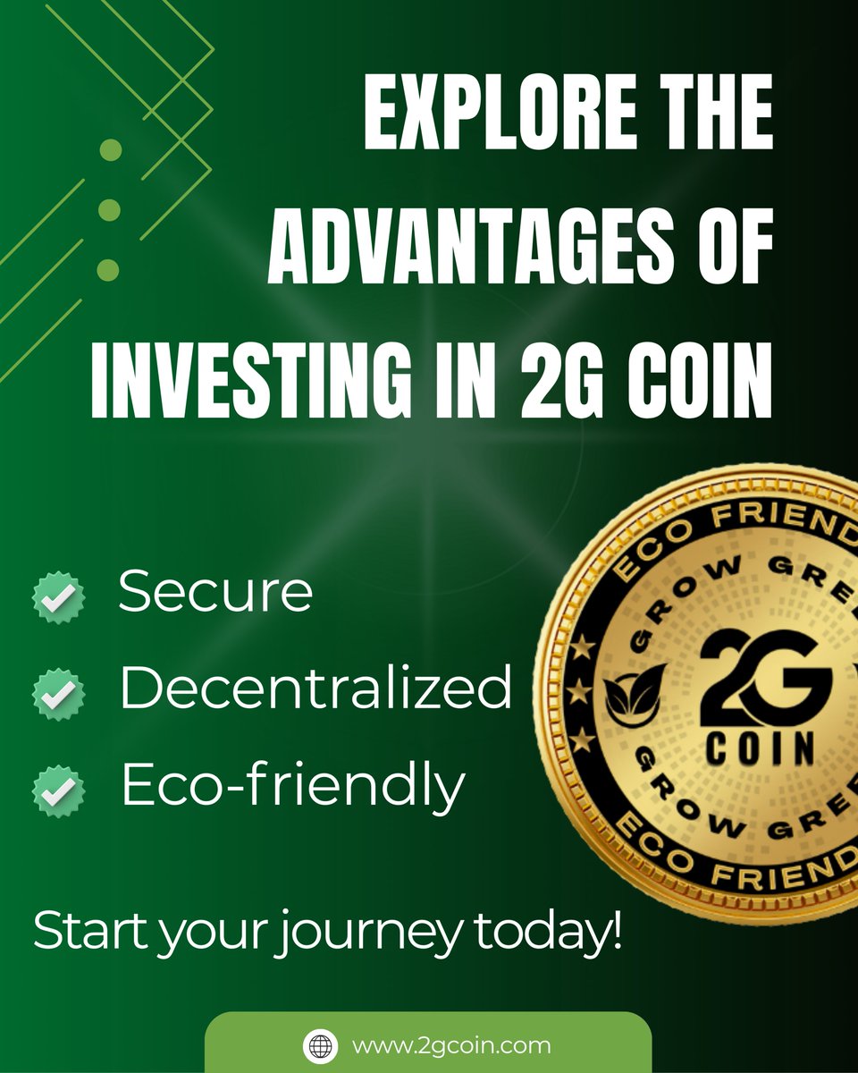 Discover the Benefits of Investing in 2G COIN! 🔒🌍 Secure, Decentralized, Eco-friendly — start your crypto journey today and unlock new possibilities! #2GCOIN #CryptoInvesting #Decentralized #EcoFriendly #secureinvestments