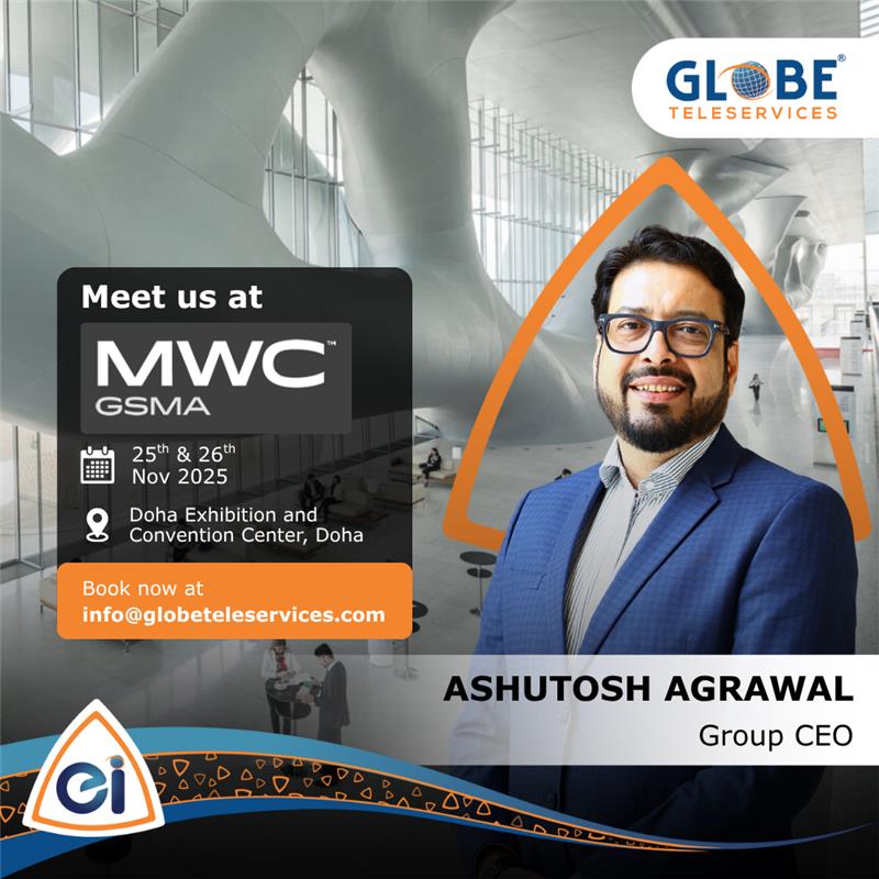 GTeleservices's tweet image. Our Group CEO, Ashutosh Agrawal, is heading to @MWCHub Doha. We’re excited to join leaders shaping the future of connectivity and telecom. Let’s connect to 𝗲𝗻𝗮𝗯𝗹𝗲 𝗶𝗻𝗻𝗼𝘃𝗮𝘁𝗶𝗼𝗻𝘀 #ei for seamless communication across the world.

#GlobeTeleservices #MWC25