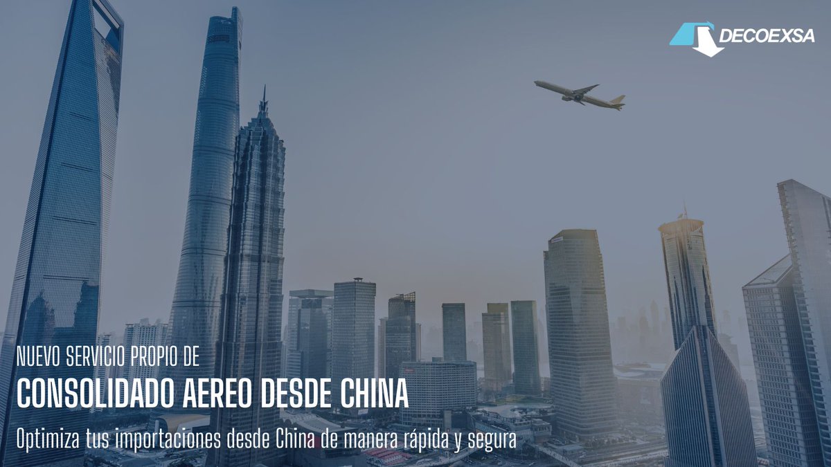 decoexsa's tweet image. 🌍✈️ ¡Presentamos nuestro Nuevo Servicio Propio de Consolidado Aéreo desde #China!
Optimiza tus #importaciones de manera Rápida y Segura. 🚀✨

✅ Origen desde cualquier punto de China
✅ Salidas semanales regulares

#Decoexsa #LogísticaEficiente #TransporteInternacional