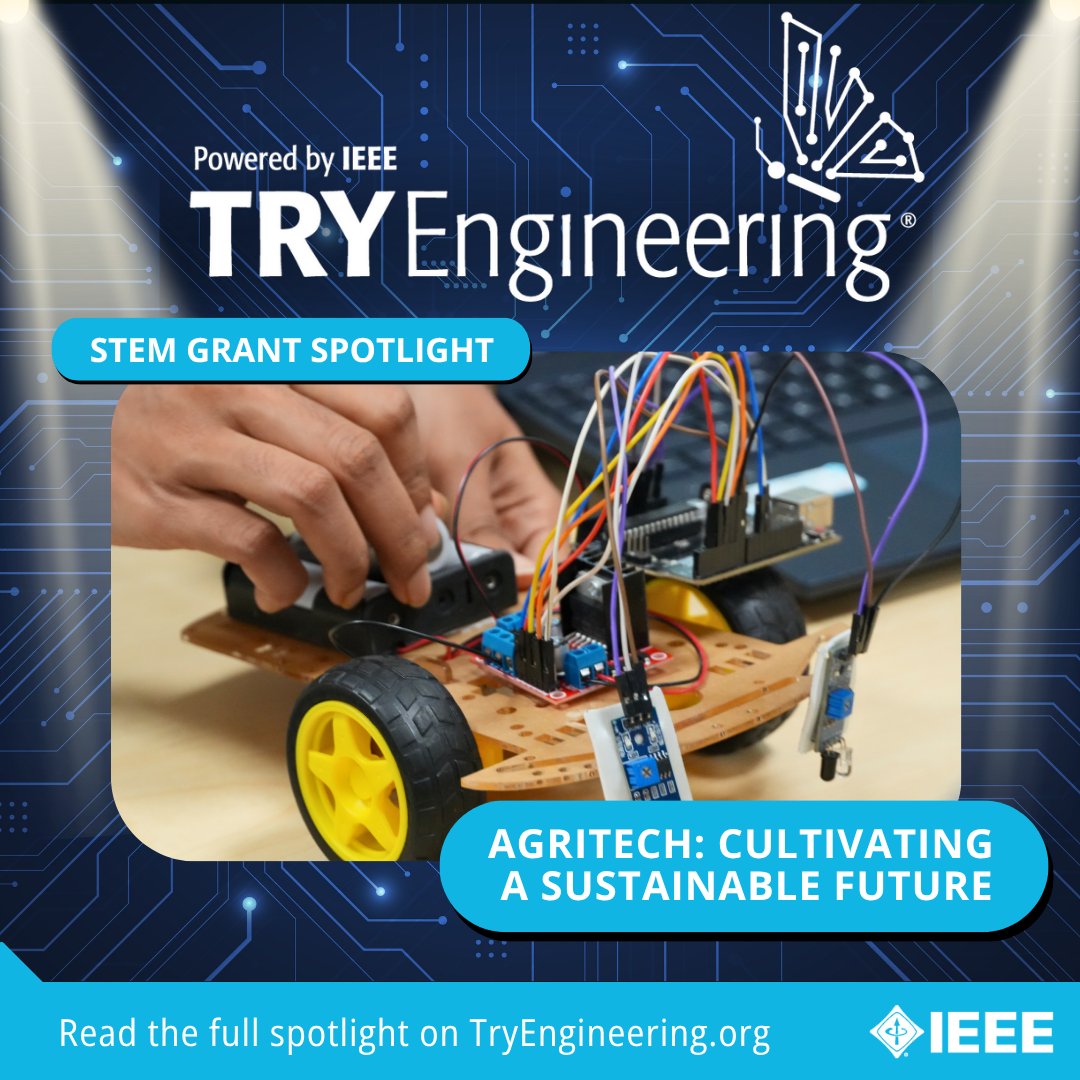TryEngineering's tweet image. 🌱 In this spotlight we highlight the program &quot;AgriTech: Cultivating a Sustainable Future&quot;, a 2025 TryEngineering STEM Grant recipient! The program brought together 75 students to explore how technology can transform agriculture and promote sustainability: bit.ly/3XBvTlC