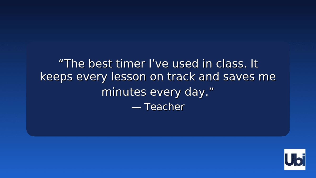 UbiTimer's tweet image. &quot;The best timer I’ve used in class. It keeps every lesson on track and saves me minutes every day.&quot; – Make every second count with UbiTimer in your PowerPoint lessons. #FaithFreedomNigeria Good #LessonPlanning #EdTech #UbiTimer — Try it free: ubitimer.com/pricing/&quot;