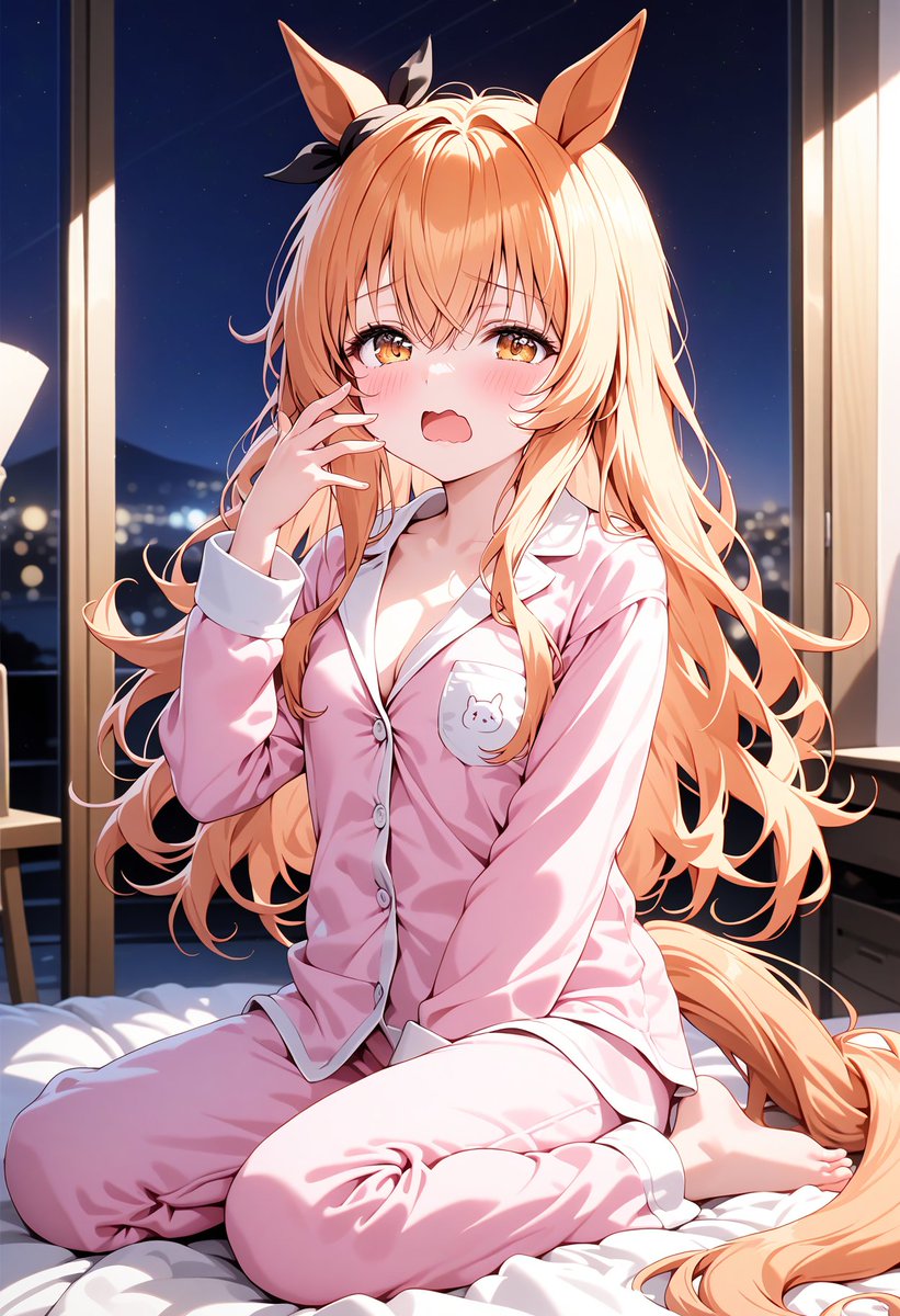 一日ありがとうございました
おやすみなさい
 #マヤノトップガン  #ウマ娘