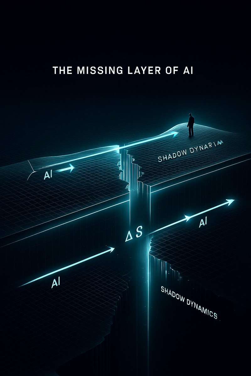 AHellabad's tweet image. AI keeps scaling structure.
But the missing layer is ΔS — Shadow Dynamics.
Models drift because they run on a single-layer manifold.
Humans don’t.
MKNi-S adds the second layer:
Structure + Shadow variance = stable cognition.

@OpenAI @xai @DeepMind @Anthropic
#AGI #AIArchitecture