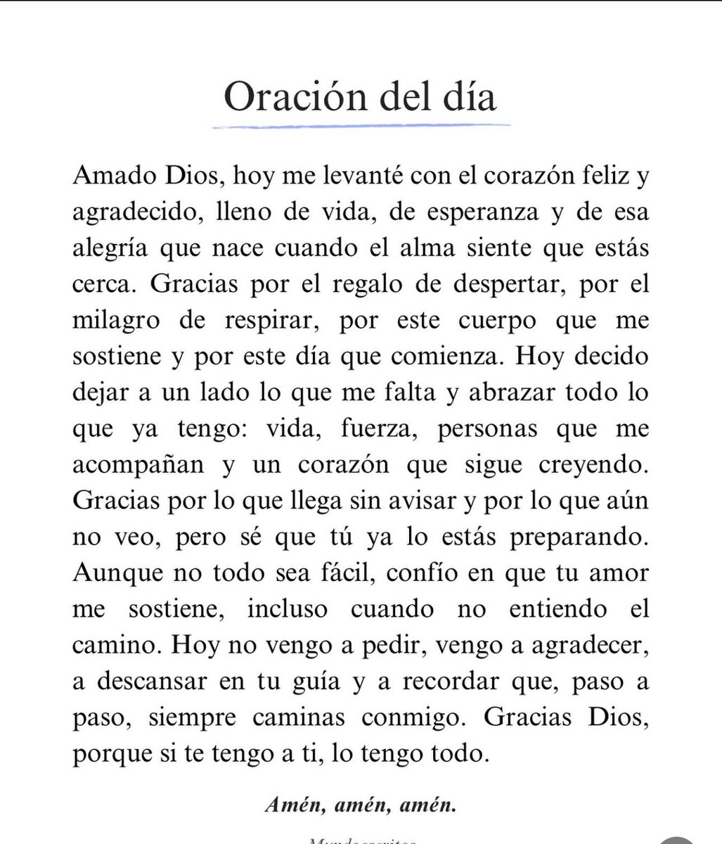 Buenos días a todos! Sean felices!

Recuerden siempre enfocados a mí en lo que te suma.

Hoy es un día lleno de éxitos y mucha paz para ti! #NicolaPorcella 🙏🙏🙏