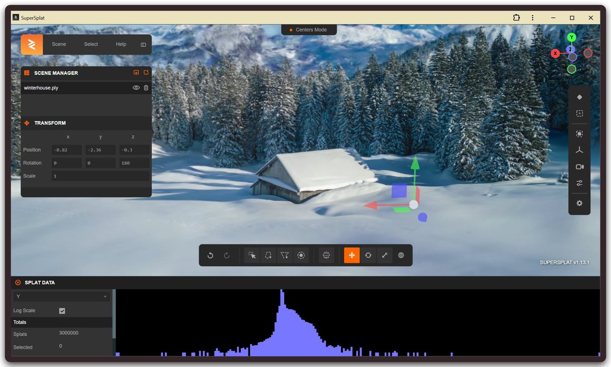 3D 高斯潑濺（Gaussian Splatting）技術產生的3D 場景效果很驚艷，但編輯起來卻很麻煩。

只想裁剪掉多餘部分或優化一下檔案大小，就要下載安裝龐大的專用軟體，設定環境更讓人頭痛。

此時，SuperSplat 這個開源工具