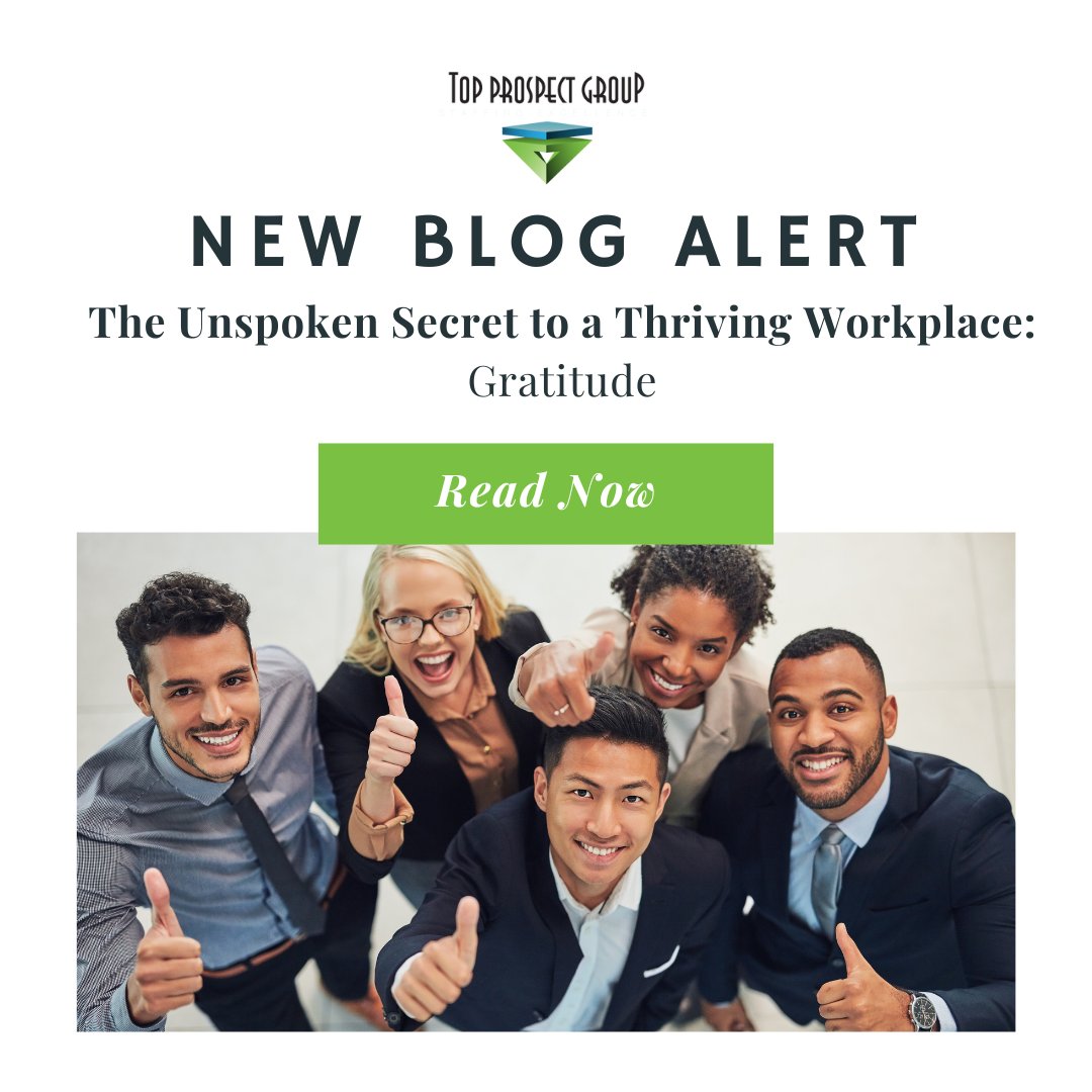 TopProspectNY's tweet photo. A culture of gratitude brings teams together—discover how appreciation fuels success in our latest blog. Click here: https://t.co/8Xg23oZF0J #Gratitude #TPG #Jobs #Hiring https://t.co/QE3n9JwnSr