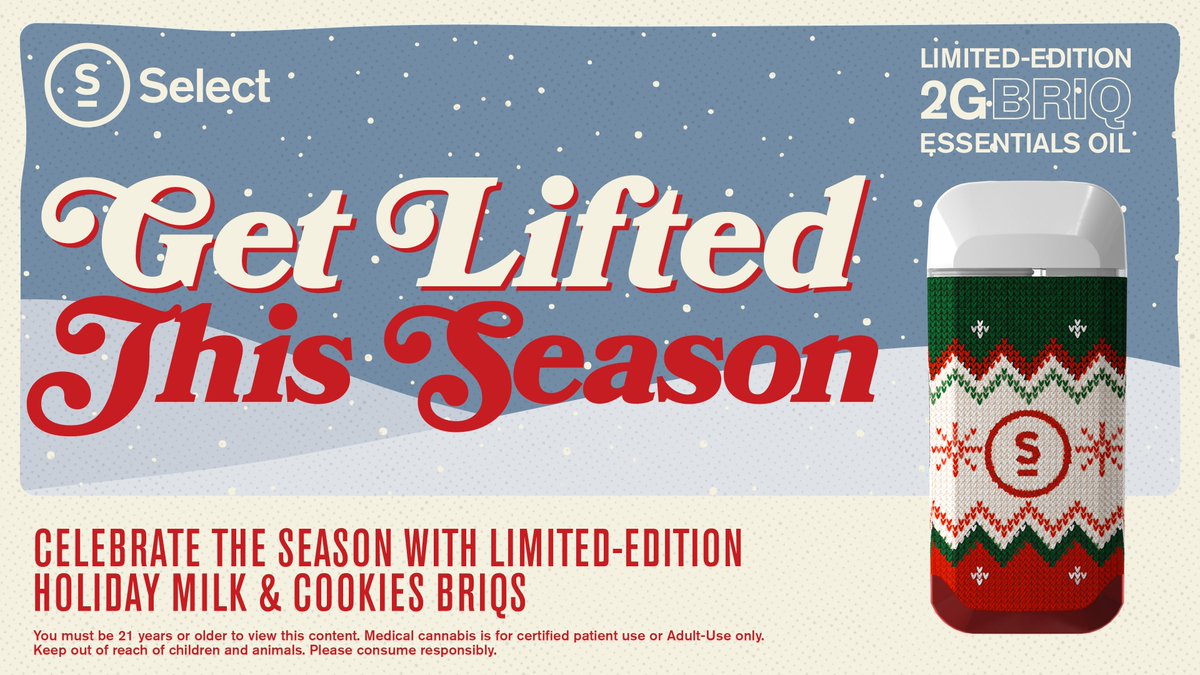curaleafmd's tweet photo. 🎿 Grab the limited-edition Holiday Milk &amp; Cookies BRIQs while they last ⛷️ https://t.co/dakg6zpPJB