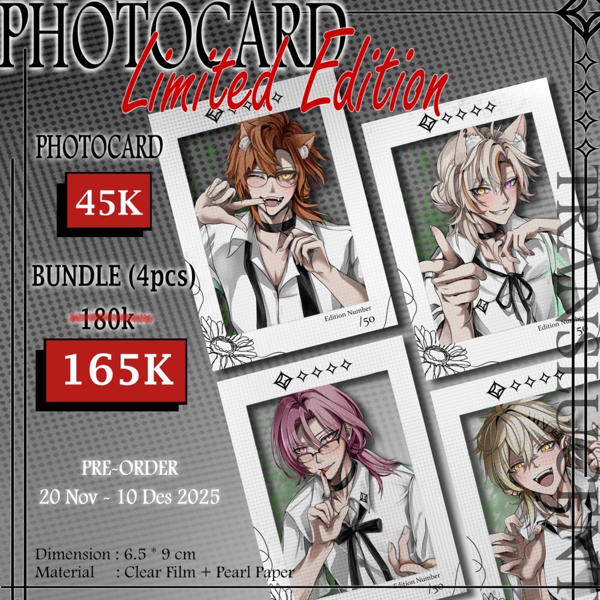 AkemiNekomachi's tweet image. siap2 besok jam 6 sore ya 🥰

- signed
- personalized message from every member
- numbered edition from 1-50
(ga akan restock/dicetak lagi)

shopee.co.id/gxxxxstore