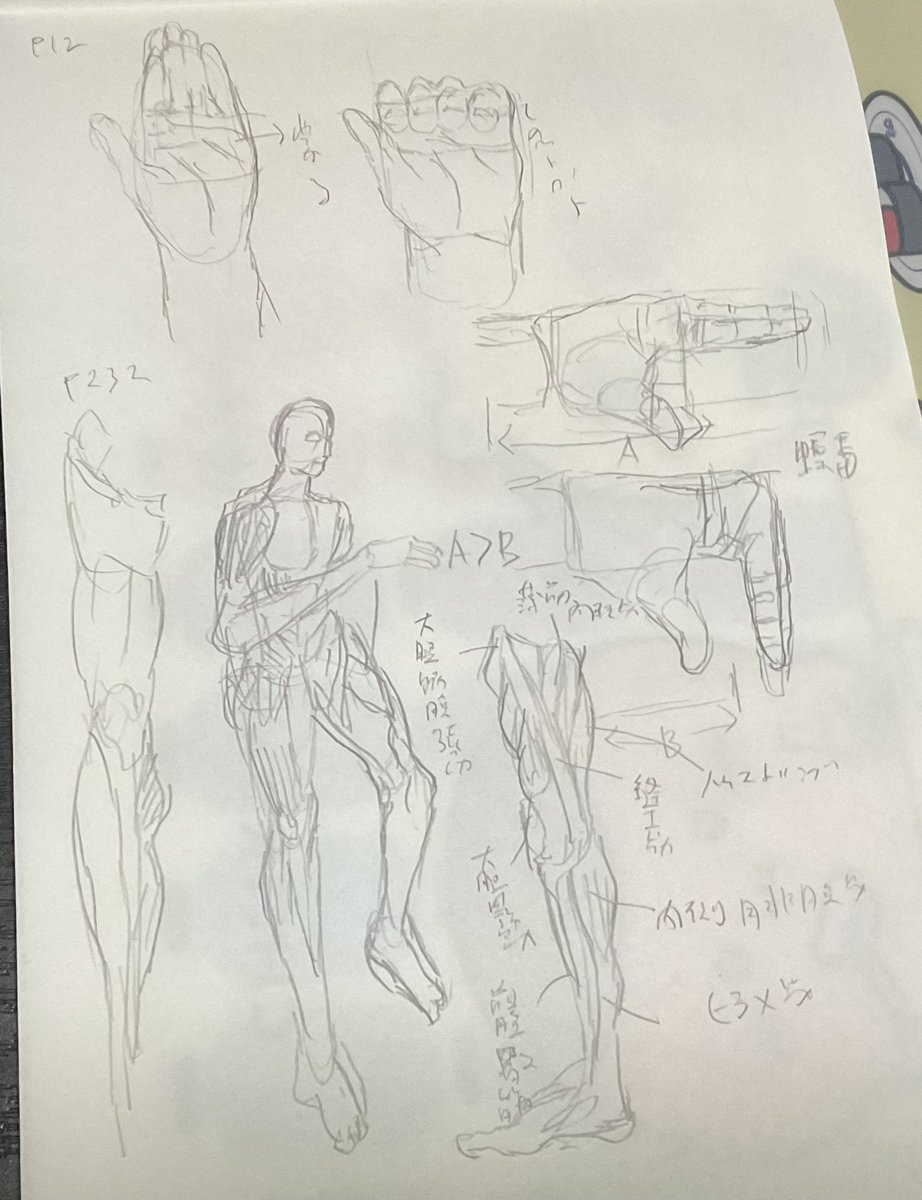 【#日々描く #絵次郎  254日目】
2025.3.9〜
・モルフォ人体 p232
・手の描き方 p12
・ポーズデッサン集に変更
・今日の模写
野原ひろし昼メシの流儀 