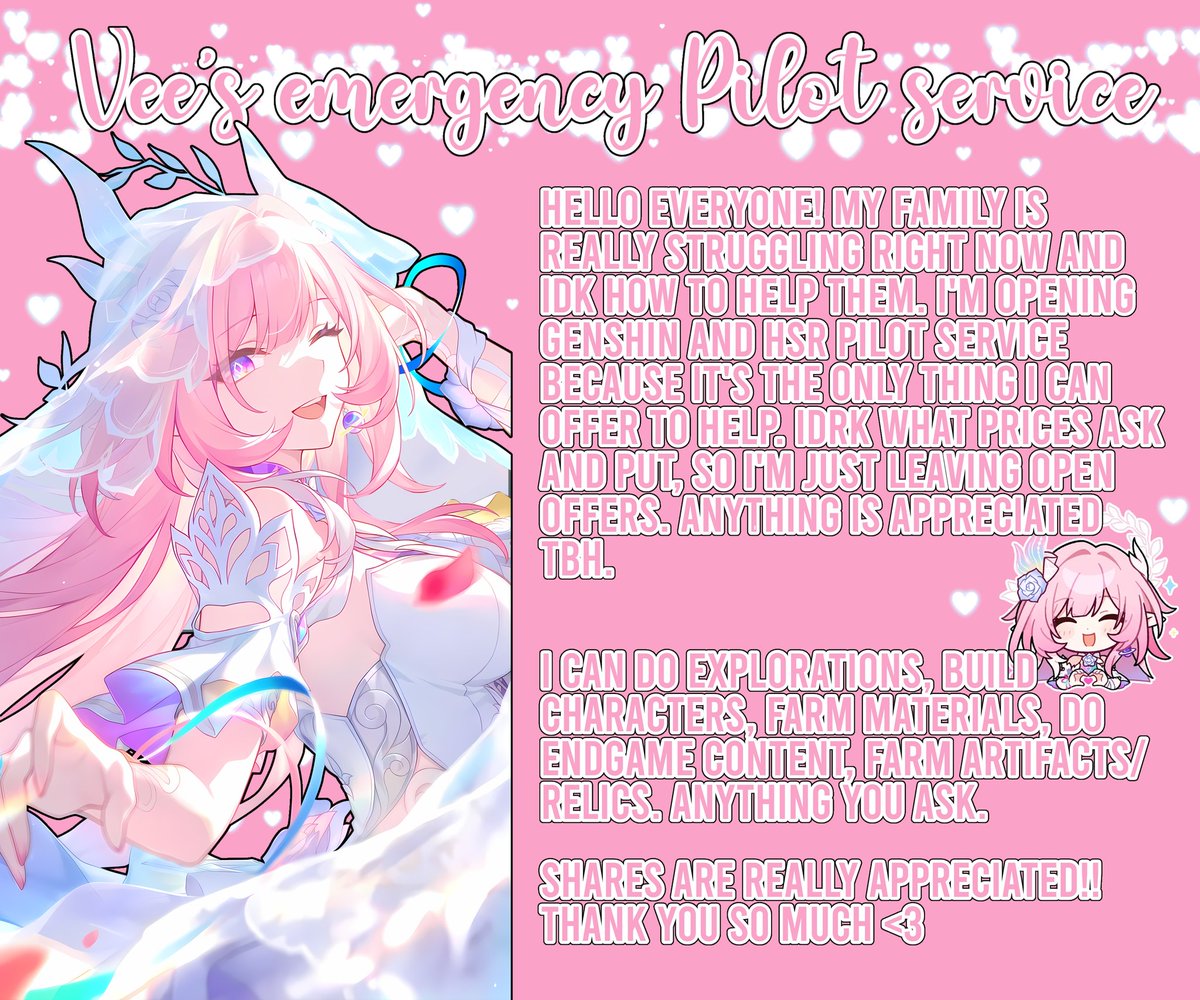 Veeqntiie's tweet image. The editing is awful but genuinely, idc rn. Reshares are really appreciated. My dms are open if you want to commision me or want to help me in any way. 
Thank you so much for spending your time reading this, I feel so hopeless and wish I could do more to help my family. 💗