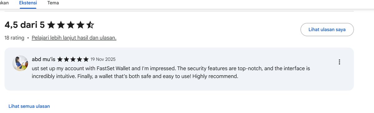 cintaaalah's tweet image. Loving the FastSet Wallet! The best combination of speed and reliability I&apos;ve seen in a while. Big thumbs up! 👏 #CryptoWallet #FastSet