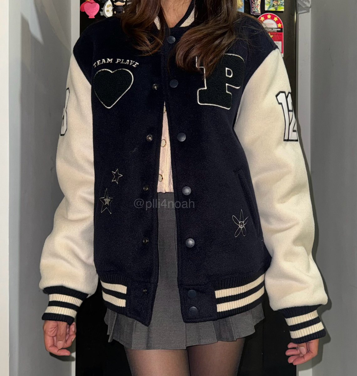 The Team PLAVE Varsity Jacket in S is still kinda bulky on me