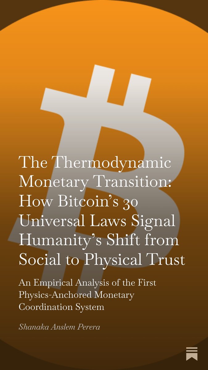shanaka86's tweet image. After 16 years and $1.83 trillion, I finally understand what Bitcoin actually is.

It&apos;s not digital gold. It&apos;s not a payment system. It&apos;s not even money.

Bitcoin is humanity&apos;s first institution where legitimacy comes from physics instead of politics.

Here&apos;s what that means:…