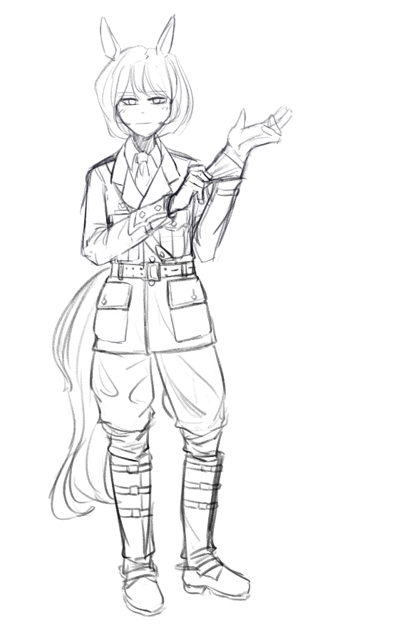 Topthorn from War Horse as an uma wip