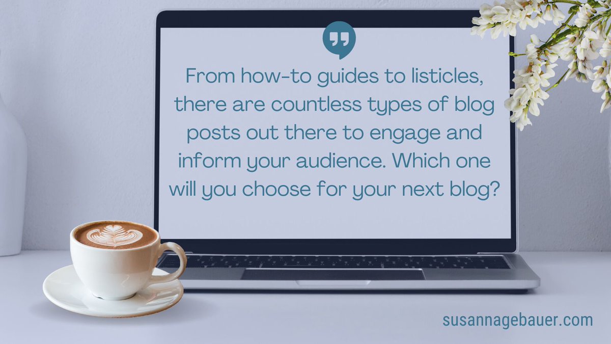 TSM_B2B's tweet image. Variety is the spice of blogging! 

Experiment with different types of blog posts to keep your readers coming back for more.

susannagebauer.com/blog/types-of-…