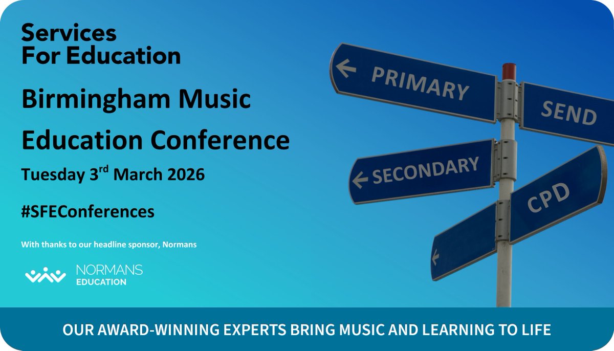 SFE_Tweets's tweet image. Birmingham Music Education Conference is FREE to all Birmingham schools and always attracts well over 120 schools/music leads from primary, secondary and special school settings 👉 buff.ly/ktdmMiC 

A big thank you to our headline sponsor, Normans 👏

#ACEsupported