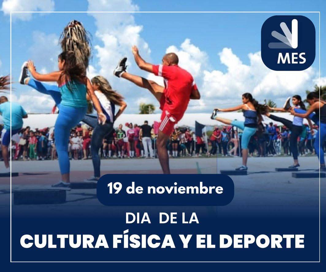 <a href="/DrRobertoMOjeda/">Dr. Roberto Morales Ojeda</a> <a href="/DiazCanelB/">Miguel Díaz-Canel Bermúdez</a> <a href="/PartidoPCC/">Partido Comunista de Cuba</a> <a href="/PresidenciaCuba/">Presidencia Cuba 🇨🇺</a> <a href="/IzquierdaUnida/">Izquierda Unida🔻🇵🇸</a> <a href="/DeZurdaTeam_/">DeZurdaTeam 📳</a> <a href="/MeyvisEstevezE/">Meyvis Estevez Echevarría</a> <a href="/InderCuba/">INDER</a> <a href="/CMontiller/">Osvaldo C. Vento Montiller</a> <a href="/cubacooperaven/">Brigada Médica Cubana en Venezuela</a> <a href="/cubadebatecu/">Cubadebate</a> Muchas felicidades, a todos los trabajadores de la cultura física y el deporte cubano.
#Cuba siempre listos y dispuestos porque *Deporte es salud*
#UnidosXCuba #CubaPorLaVida 
#CubaVencerá #YoSigoAMiPresidente