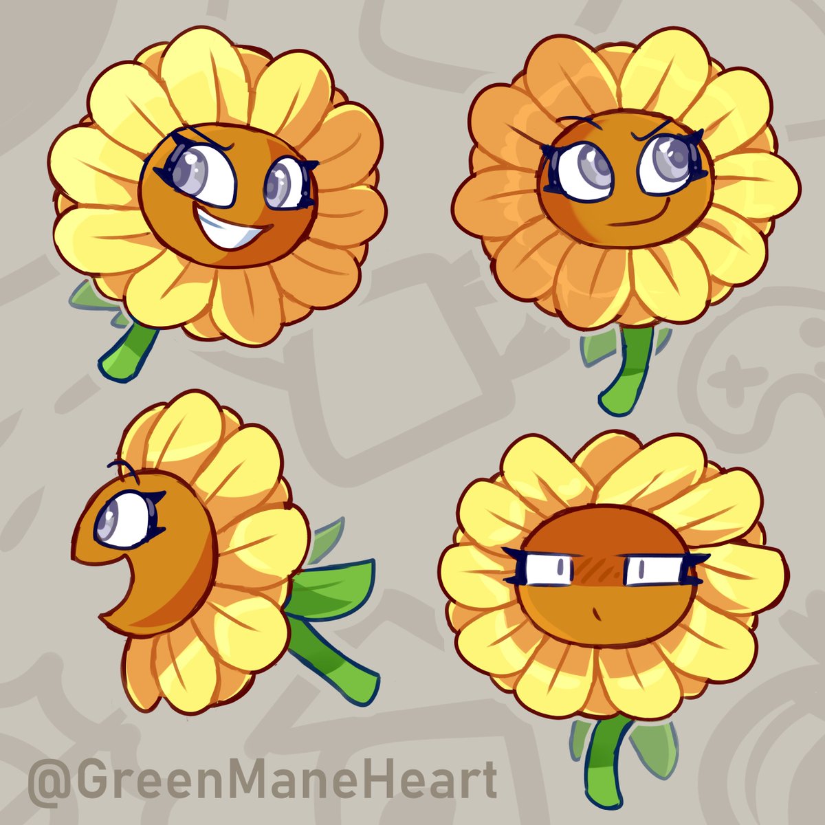 Denny the sunflower doodles Commissioned by @Wanjerokich like a