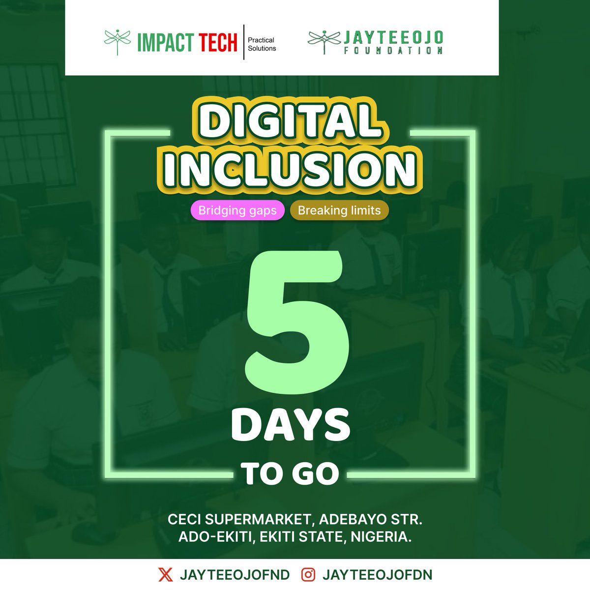 In just five days, the brightest young minds in Ekiti State are gathering to think, code, and map out a digital future that will empower their lives and better our State. Get ready to be inspired!

#digitalskills #kidstech #ekiti