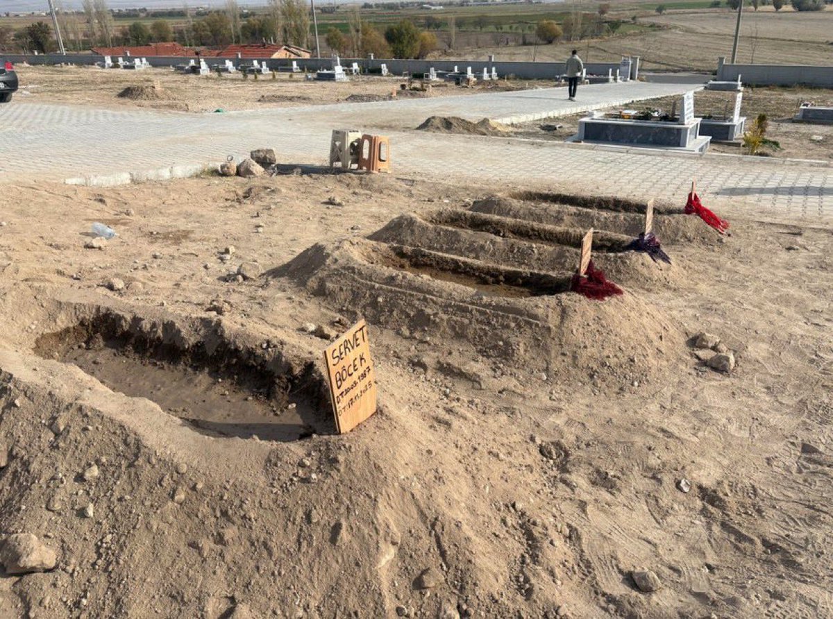 haskologlu's tweet image. Baba Servet Böcek, eşi ve çocuklarının yanına defnedildi.