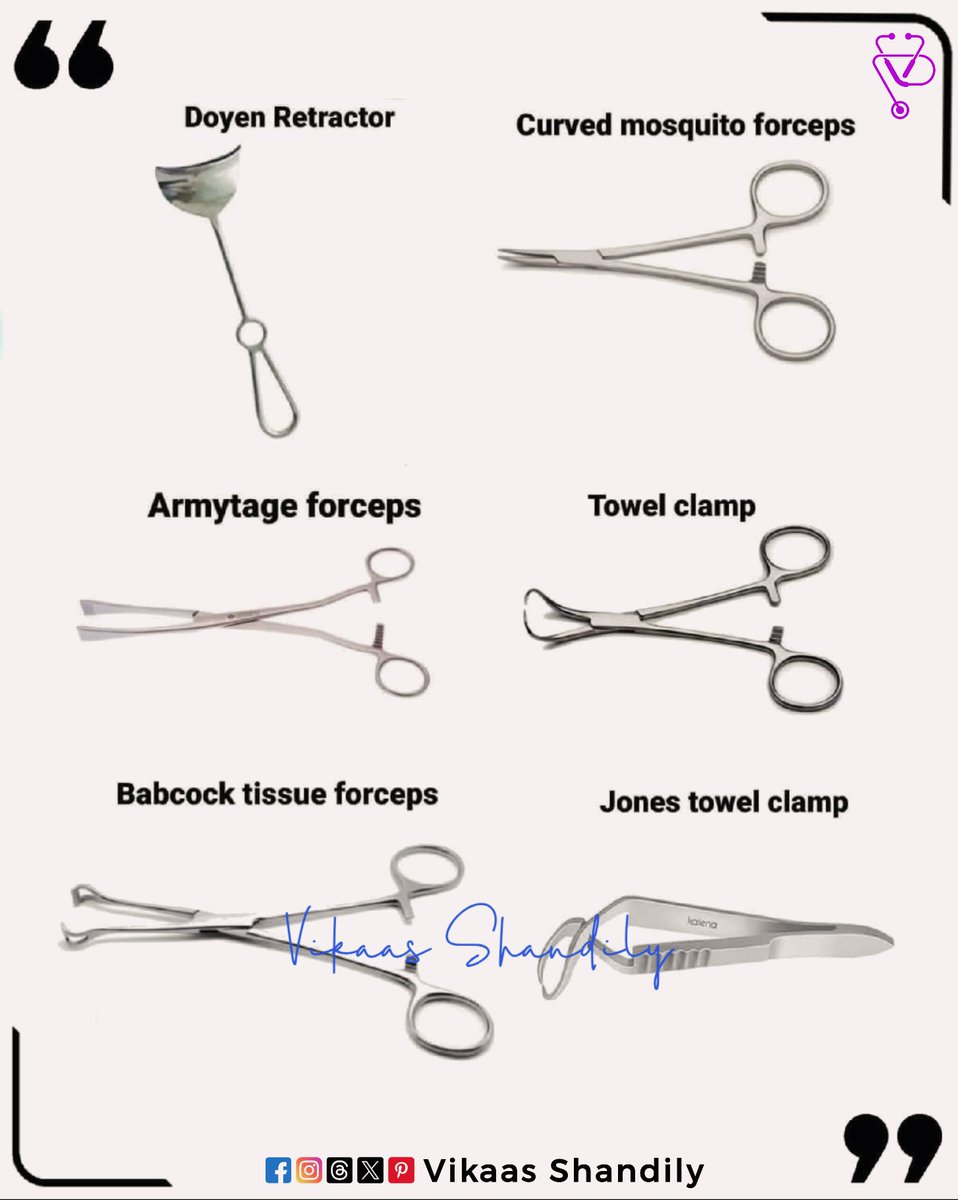 VikaasShandily's tweet image. Essential Surgical Instruments 🏥
#SurgicalInstruments #OperatingRoom #surgery  #MedicalTools #SurgeonLife #VikaasShandily #MedStudent #surgicaltech