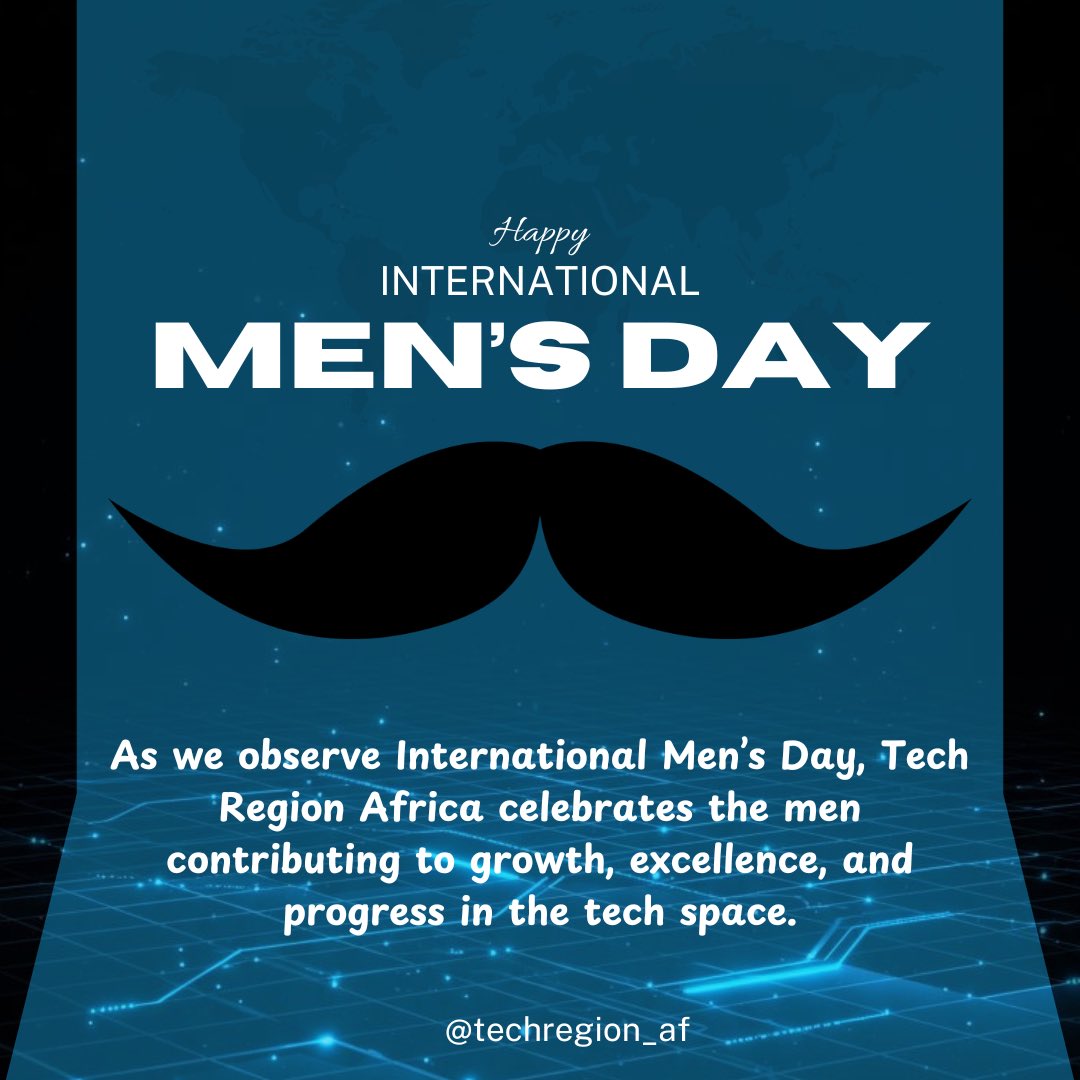 techregion_Af's tweet image. Building a stronger tech ecosystem starts with people.
Today, we celebrate the men driving innovation, leadership, and excellence.

Happy International Men’s Day.

 #TechWithoutBorders #TechRegionAfrica #TechWithoutBorders #AfricaTech #DigitalAfrica #FutureOfWork #africatech