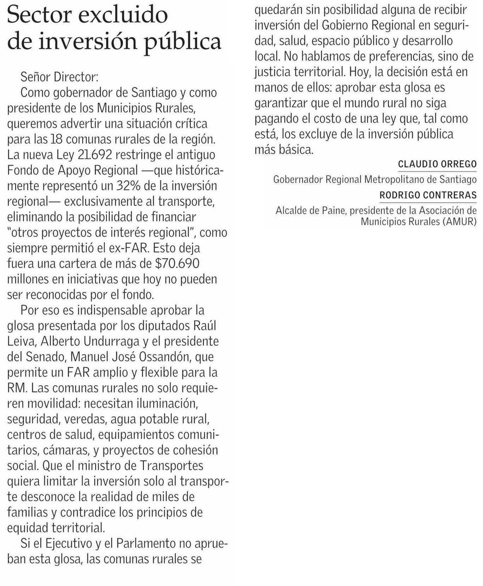 Claudio Orrego L. tweet media