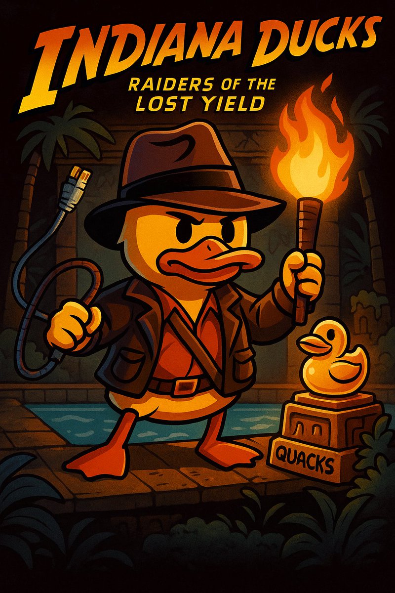🪙🦆 Indiana Ducks: em busca do yield perdido

Na Pool Party, nada de adivinhação — é self-custody, plano claro e QUACKS pingando enquanto você mantém a liquidez no lugar certo. Pega a tocha (disciplina), desvia das armadilhas do FOMO e vem explorar novos habitats de rendimento