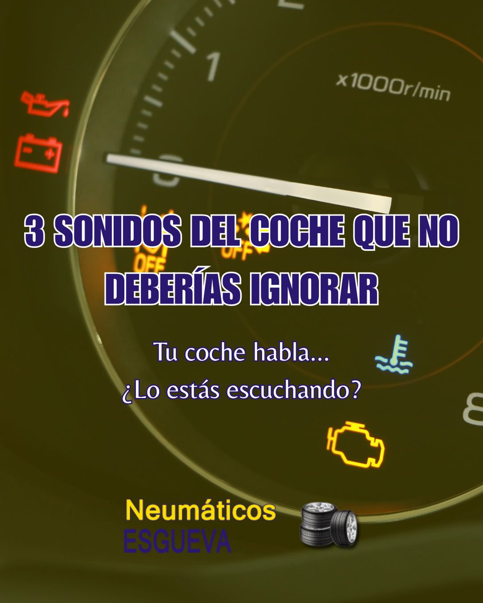 NEsgueva's tweet photo. Tu coche avisa antes de tener una avería... y muchas veces lo hace con sonidos🔊
Hay ruidos que parecen pequeños, pero esconden problemas que pueden comprometer tu seguridad.
3 sonidos que nunca debes ignorar‼️: 
-Chirridos al frenar
-Zumbidos en la rodadura
-Golpeteos en baches https://t.co/i0VNFvcZwL