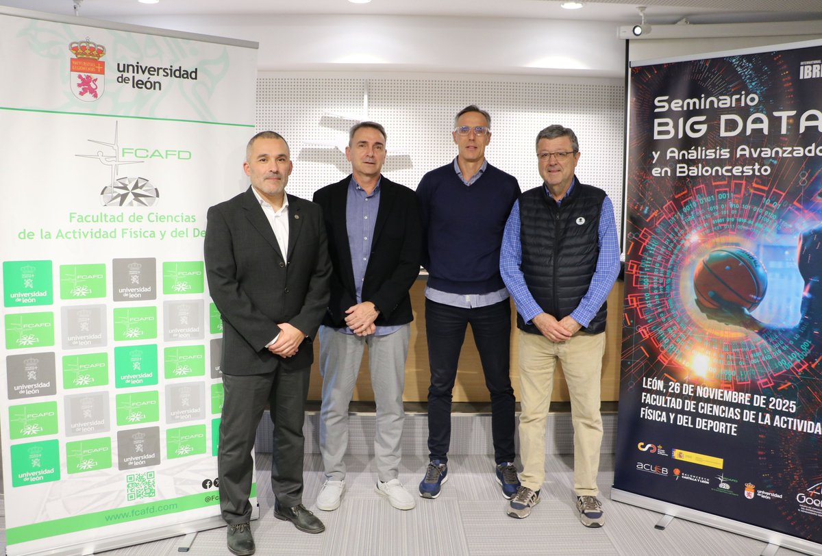 unileon's tweet image. 🏀 La ULE reúne el 26 de noviembre a referentes internacionales en el seminario Big Data y Análisis Avanzado en Baloncesto.

🗓 26 noviembre · 16:00–19:00
📍 Facultad de CAFD · Universidad de León

#Baloncesto #BigData #UniLeón #ULE #Basketball #Analytics